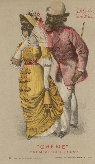 Chimps in Fashionable Clothing by French School