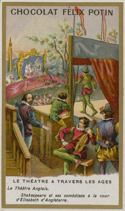 Chocolat Felix Potin Trade Card, Theatre Through the Ages by French School