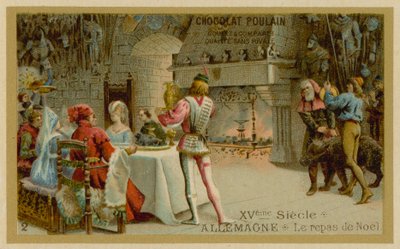 Christmas Dinner in 15th Century Germany by French School