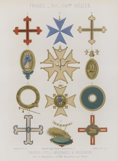 Civil, Military and Religious Orders by French School