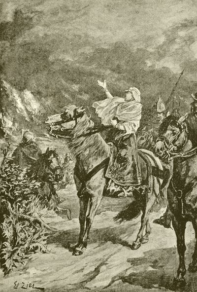Clotilde Setting Fire to the Country of Burgundy by French School