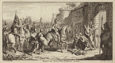 Clovis I, King of the Franks, Entering Toulouse After Defeating the Visigoths, 508 by French School