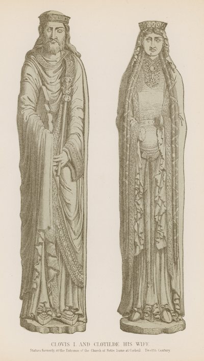 Clovis I and Clotilde his Wife by French School