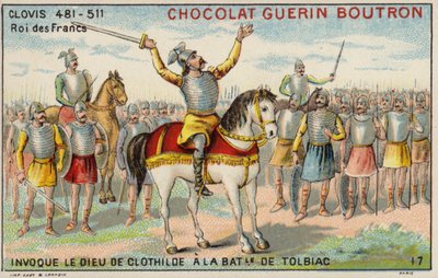 Clovis I invoking the God of Clotilde at the Battle of Tolbiac, 496 by French School