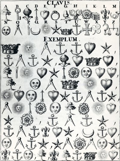 Coded Language, from Cryptographia, oder geheime Schrifft mund und wurckliche Correspondenss by Johann Balthasar Friderici, published in Hamburg in 1685 by French School