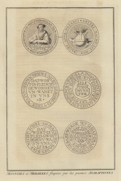Coins and Medals Struck by the First Anabaptists by French School