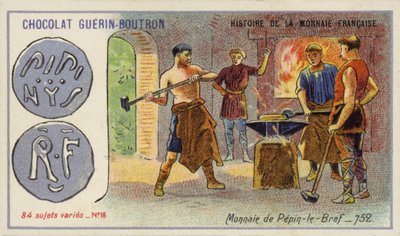 Coins of Pepin the Short, 752 by French School