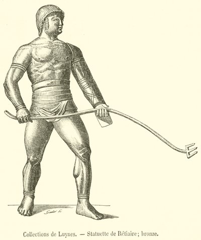 Collections of Luynes, Statuette of Retiaire, bronze (engraving) by French School