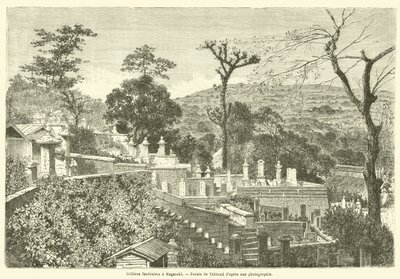 Funerary Hills in Nagasaki (engraving) by French School