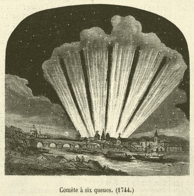 Comet with Six Tails by French School