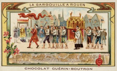 Commemorating the deliverance of Rouen from the Gargouille by St Romanus by French School