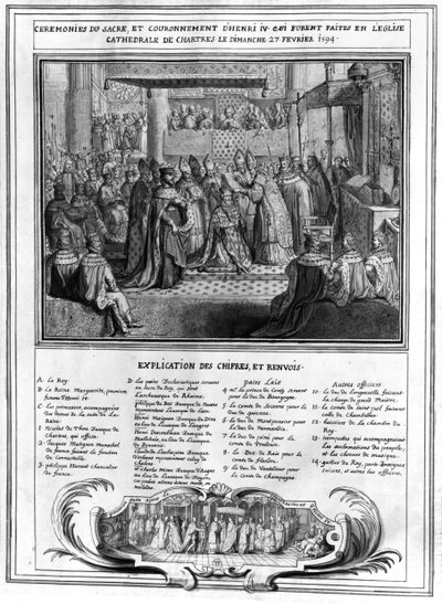 Consecration and Coronation of Henri IV at the Chartres Cathedral on the 27th January 1594 by French School