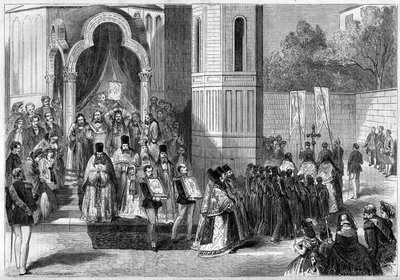 Consecration of the Russian Orthodox Cathedral Saint Alexander Nevsky, Paris, September 11 by French School