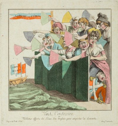 Contrary Wind or Valiant Efforts of the English Fair Sex to Prevent the Invasion by French School
