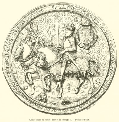 Counter-seal of Mary Tudor and Philip II by French School