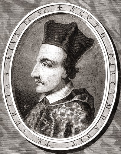 Cornelius Jansen, Bishop of Ypres, engraved by Pannemaker after Latenacci, from 