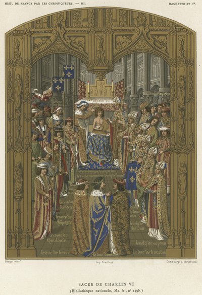 Coronation of Charles VI by French School