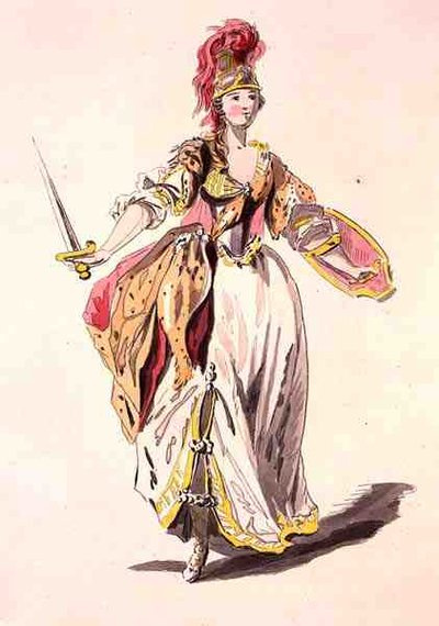 Costume Design for Minerva, from the Menus Plaisirs Collection by French School