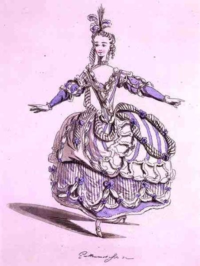 Costume Design for Phrygienne, in Dardanus, a Libretto by Leclerc de Labruere, Composed by Jean-Philippe Rameau, Facsimile by A. Guillaumot Fils by French School