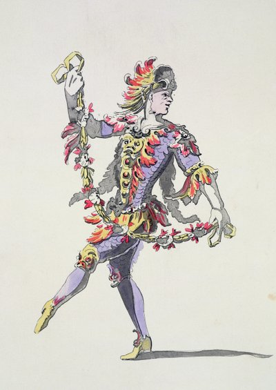 Costume Design for Triton, in a 17th Century Ballet, from the Menus Plaisirs Collection, Facsimile by A. Guillaumot Fils by French School