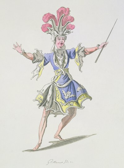 Costume Design for the Magician, in Dardanus, a Libretto by Leclerc de Labruere, Composed by Jean-Philippe Rameau, Facsimile by A. Guillaumot Fils by French School