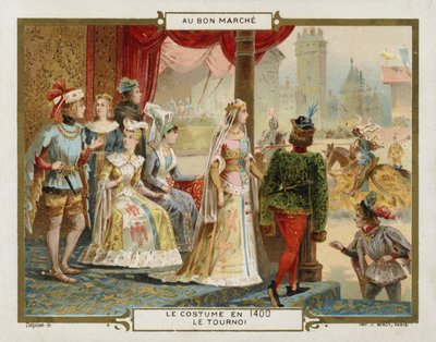 Costume in 1400 - The Tournament by French School