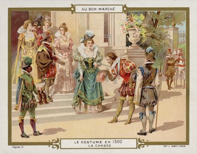 Costume in 1500 - hunting by French School