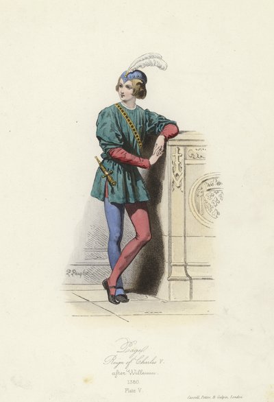 Costume of a Page, Reign of Charles V of France by French School