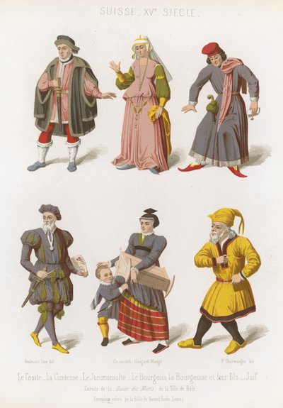 Count and Countess, Bourgeoisie and their son, Legal Advisor and a Jew by French School