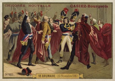 Coup of 18 Brumaire, 10 November 1799 by French School