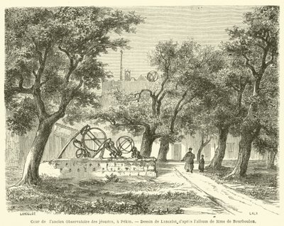 Courtyard of the Former Jesuit Observatory, in Beijing (engraving) by French School
