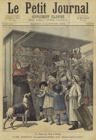 Cover of Le Petit Journal, 2 January 1892 by French School