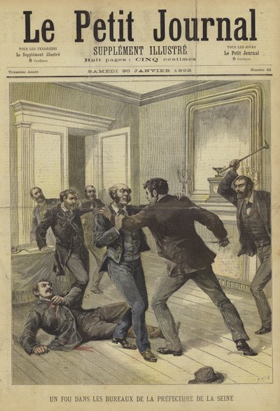 Cover of Le Petit Journal, 30 January 1892 by French School