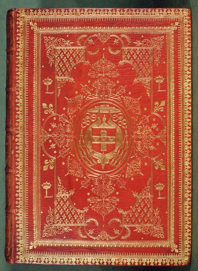 Cover of a Book Owned by Cardinal Mazarin, with the Finishing Showing the Cardinal