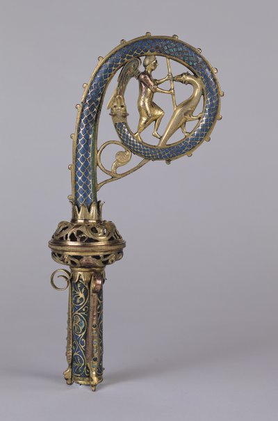 Crozier Depicting St. Michael Defeating the Dragon by French School