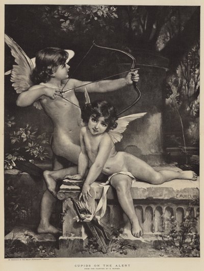 Cupids on the alert by French School