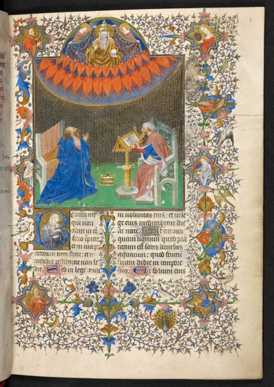 David and the Lord, Breviary of John the Fearless, Add. 35311, f.8r by French School