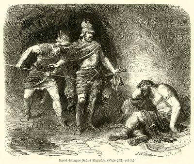 David Spares Saul at Engaddi by French School