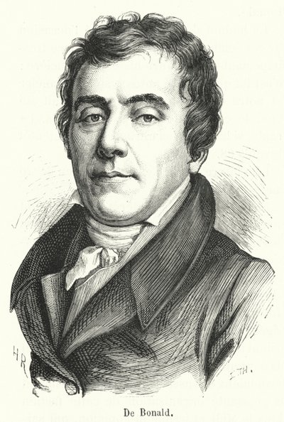De Bonald (engraving) by French School