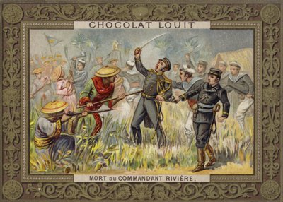 Death of Henri Riviere, French naval officer, Tonkin, 1883 by French School