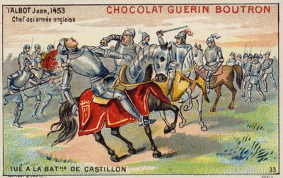 Death of John Talbot at the Battle of Castillon by French School