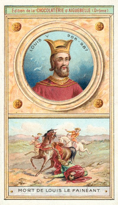 Death of Louis V of France, 987 by French School