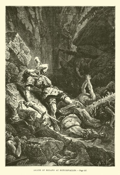 Death of Roland at Roncesvalles by French School
