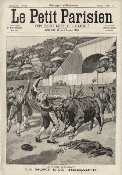 Death of Spanish bullfighter El Tito, Perpignan, France by French School