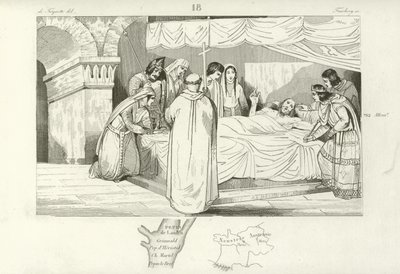 Death of the Frankish statesman Pepin of Heristal, 714 by French School