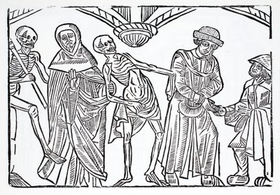 Death with a Monk and Usurer by French School