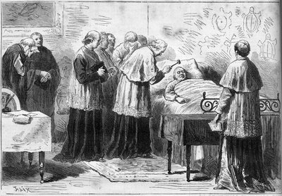 Death of Pope Pius IX: Ritual of the Recognition of the Death of the Pope (1878) by French School