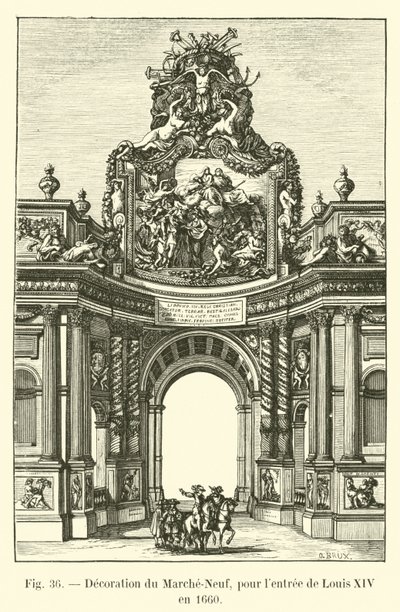 Decoration of the Marche-Neuf for the Entry of Louis XIV in 1660 by French School