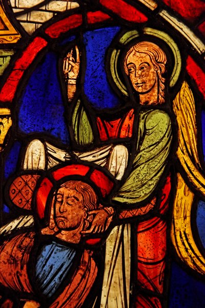 St Martin - being enlightened in his sleep by an angel? (ex Varennes-Jarcy - originally from the Abbey de Gercy?) by French School