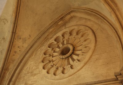 View of a carved rosace by French School
